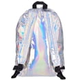 thumbnail image 4 of Mochila escolar Sincero PU con láser brillante plateado holográfica unisex, 4 of 6