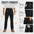 thumbnail image 5 of MASKERT Mens Hiking Pants Lightweight Cargo Pants Quick Dry Water Resistant Stretchy Straight Leg Travel Pant, 5 of 8