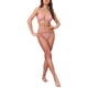 thumbnail image 2 of INSPIRE CHIC Conjuntos de Bikini de Cadena con Corazón de Rhinestones para Mujeres, 2 Piezas, Top Halter y Parte Inferior Triangular, Trajes de Baño, Pequeño Rosa, 2 of 5