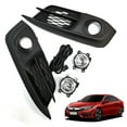 thumbnail image 3 of Fog Lights Bumper Lamps With Bulbs Assembly Pair L&R Fit For 2016 2017 2018 Honda Civic, 3 of 7