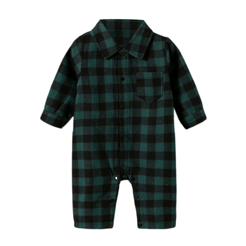 buffalo plaid onesie baby
