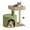 Grass Green, Camel Brown, variant on Feandrea Cat Tree Tower with Sisal Scratching Post, Cat Condo with Padded Perch, for Small Spaces, Kittens, Grass Green and Camel Brown