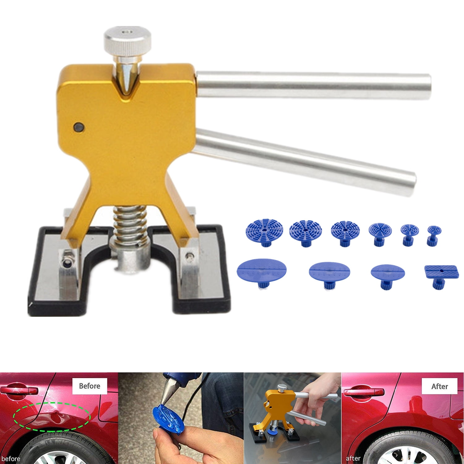 TryEverything Car Dent Puller Kit Non-Scratch Paintless Dent Remover/Dent Repair Tool for Automobile Body Motorcycle Refrigerator Washing Machine 