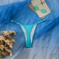 thumbnail image 6 of idosla Women's String Thong Metallic Micro Panties Sexy Low Rise Bikini Underwear Lingerie Thongs (Green, L), 6 of 6