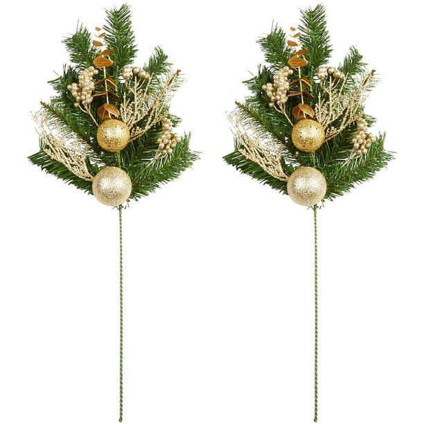 Northeast Home Goods Set of 2 Artificial Flower Picks for Christmas