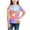 Orange, variant on Fnooota Girls T Shirts, Short Sleeve Tie Dye Soft Crew Neck Summer Tops Yellow Size 7-8