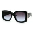 thumbnail image 5 of Womens Classy Thick Plastic Square Rectangle Butterfly Designer Sunglasses [Black - Purple], 5 of 7
