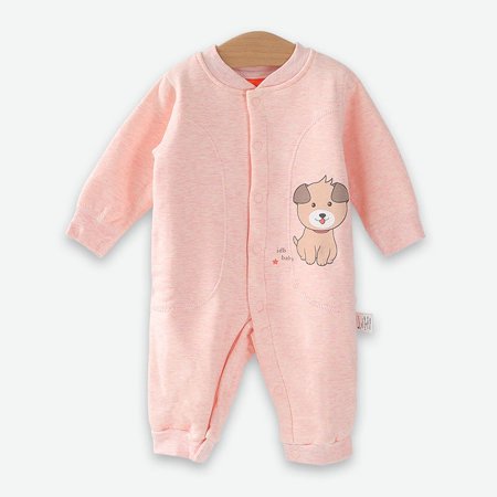 

Baby Jumpsuit Plus Velvet Thick Thermal Underwear Newborn Clothes Autumn And Winter Cotton Boneless Baby Ha Clothes Pajamas Climbing Clothes red 66CM