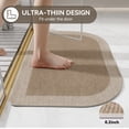 thumbnail image 3 of QiCaiJia Bath Mat, Non Slip Bathroom Rugs, Thin Bath Mat Fits Under Door, Quick Dry Absorbent Washable Bathroom Mat with Rubber Backing, Brown 20"x 32", 3 of 9