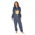 thumbnail image 2 of FORMRS Onesies Pajama for Adults Unisex Hoodie Winter Jumpsuit One Piece Sleepwear, Sizes S-2XL, Orange Cat Planet, 2 of 7