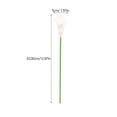 thumbnail image 2 of WHAMVOX 10pcs Elegant Lifelike Real Touch Artificial PU Flower Bouquets Bridal Wedding Flower Bouquets (White), 2 of 8