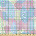 thumbnail image 2 of Ambesonne Spring Fabric by the Yard Upholstery, Pastel Colored Leaves Art, 1 Yard, Soft Pink and Pale Azure Blue, 2 of 5