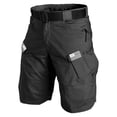 thumbnail image 2 of Domuza Cargo SweatShorts for Men Summer Hiking Fishing Outdoor Pants Patriotic Printed Shorts with Multi Pockets Black L, 2 of 3