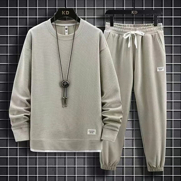 Survêtement Décontracté pour Usage Quotidien avec Chandail à Capuchon et Joggeurs Costume Polyvalent Toutes Saisons pour Hommes Ensemble Minimaliste pour Style Quotidien Confortable et Facile d'Entretien