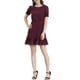 thumbnail image 2 of INSPIRE CHIC Vestido de Fiesta de Manga Corta con Volantes y Corte A Mini Vino, 2 of 6