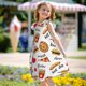 thumbnail image 5 of Balery Fast Food Camisón de princesa para niñas, pijama de algodón con mangas abullonadas, suave y bonito.-Small, 5 of 6