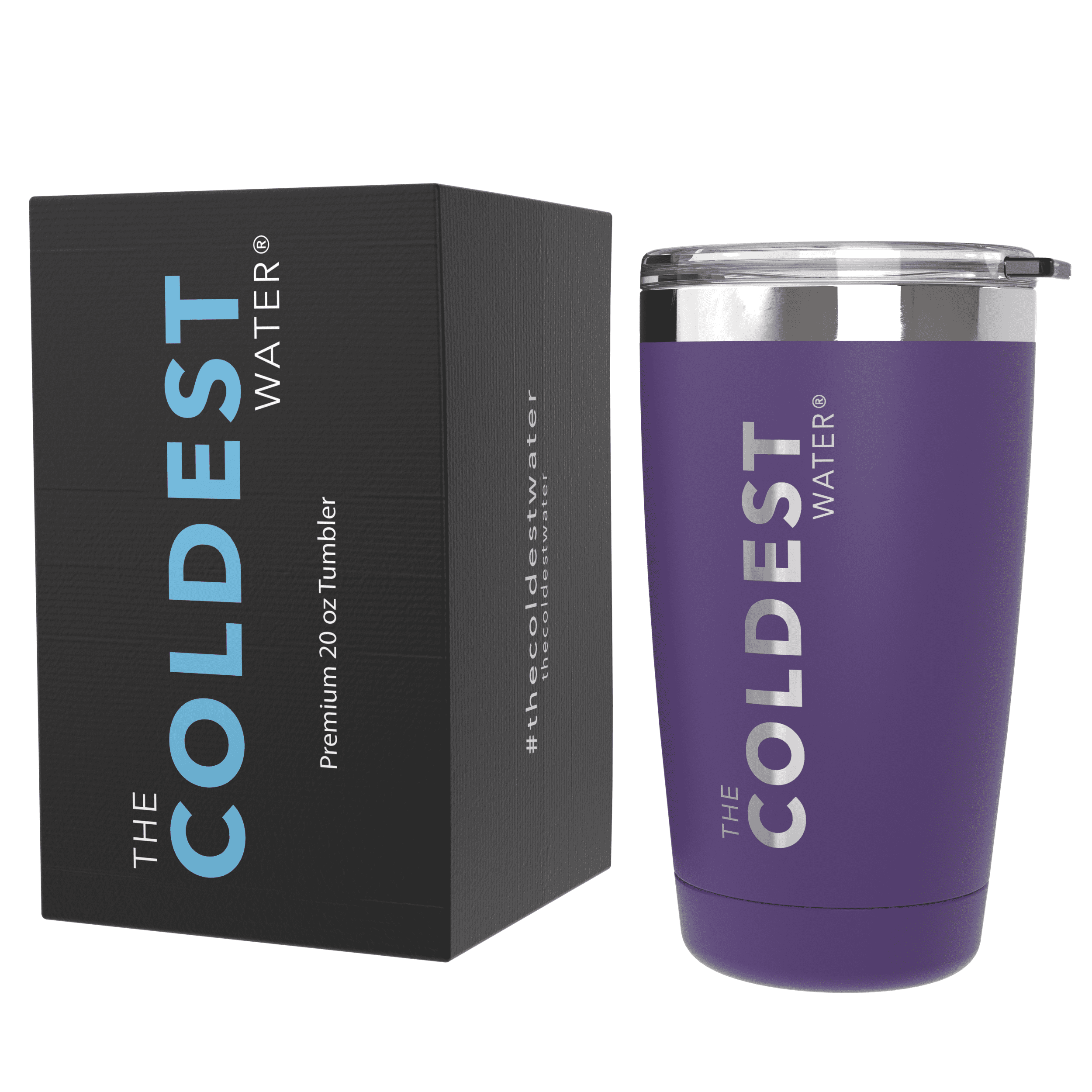 COLDEST Insulated Tumbler Cup with Sliding Lid Reusable Stainless Steel Water Bottle Iced