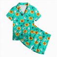 thumbnail image 5 of HCNTES Girls Halloween Pajamas Girls Halloween Pajamas 2 Piece Pumpkin Ghost Sleepwear Short Sleeve Jammies for Kids Button-Down Nightwear Girl Pjs, 5 of 5