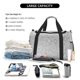 thumbnail image 5 of Fotbe Silver Mosaic Bolsa de Viaje con Estampado, Bolsa de Fin de Semana para Mujer con Compartimento para Zapatos, Bolsa de Gimnasio con Bolsillo Húmedo, 5 of 7