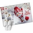 thumbnail image 6 of Merry Christmas Bathroom Rug Washable 2x3 Entryway Rug Non Slip Cute Snowman White Pine Branches Winter Holiday Front Door Mat Low Pile Indoor Doormat Throw Floor Carpet for Kitchen Bedroom Entrance, 6 of 8