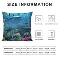 thumbnail image 5 of GOSMITH  Fish Throw Pillow Covers Ocean Underwater Shark Turtle Coral Sea Reef Seaweed Pillowcases Cushion Cover for Men Women Sofa Bed, 5 of 5