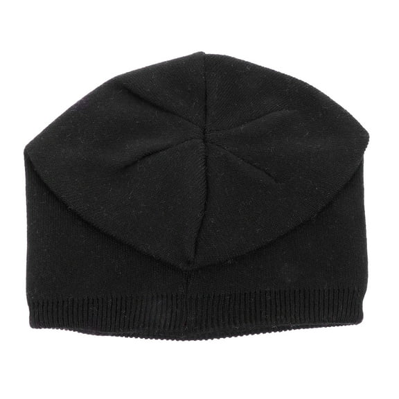 LULULION 1Pc Solid Color Black Wool Knitted Hat Lightweight Winter Cap