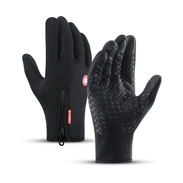 Guantes de ciclismo para deportes al aire libre, de invierno, con dedos completos, repelentes al agua y pantalla táctil, cálidos, para montañismo, para hombres y mujeres