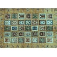thumbnail image 1 of Ahgly Company Indoor Rectangle Abstract Light Blue Modern Area Rugs, 4' x 6', 1 of 4