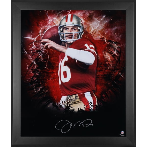 Joe Montana San Francisco 49ers Framed Autographed 20" x 24" In Focus Photograph - Fanatics Authentic Certified