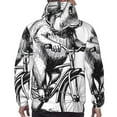 thumbnail image 7 of Lsque Capybara Riding Bicycle Pattern Casual Men's Hoodie,Hooded Sweatshirt with Kangaroo Pocket,Pullover Hoodie-X-Large, 7 of 7