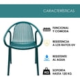 thumbnail image 5 of JAUZ IMPROVEMENT 2pz Silla Minimalista Color Aqua Moderna Tipo Lagoon (A2175), 5 of 5