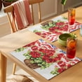 thumbnail image 4 of 4th of July Placemats Set of 12, Begonia Flower Non-Slip Place Mats Washable Table Mats for Kitchen Dining Table Decorations Indoor/Outdoor, 4 of 9