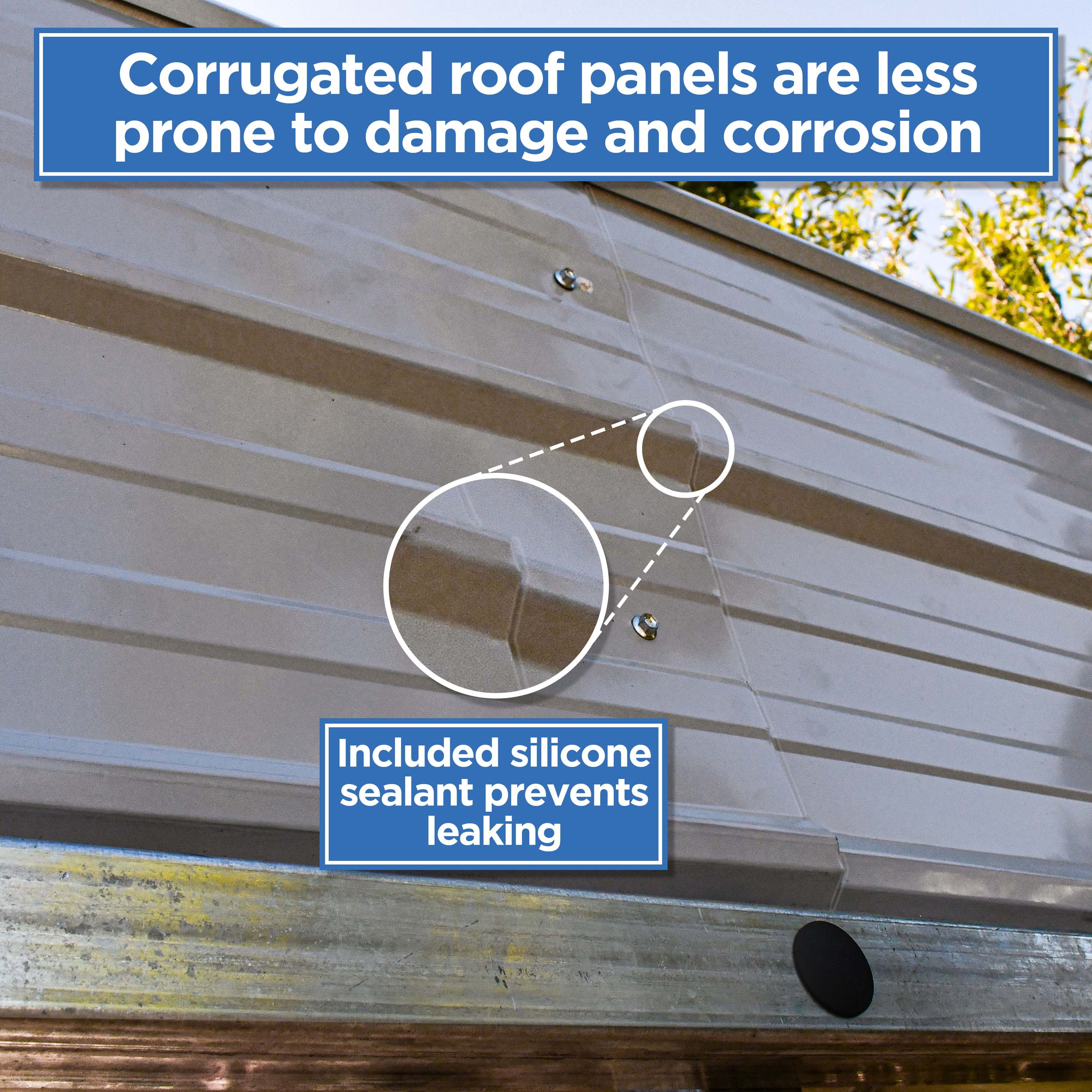 ALEKO Galvanized Steel Carport Canopy Shelter with Sidewalls 12 x 28 feet Grey