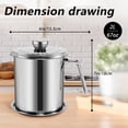 thumbnail image 5 of WhiteRhino 68oz Bacon Grease Container with Strainer ,2L Stainless Steel Storage Can for Cooking Oil,Kitchen, 5 of 7