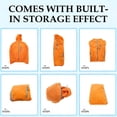 thumbnail image 4 of GUZOM Mens UPF 50+ Sun Hoodie Lightweight Breathable Packable Outdoor Hiking Fishing Running Jacket with Hood Visor Zippered Pockets Orange,Size 2XL, 4 of 9
