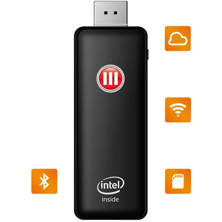 Evolve iii Genius Pc Stick With Remote Control/keyboard, Windows 8.1,Black