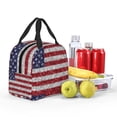 thumbnail image 5 of Sikiie America Flag Glitter Lunch Bag for Women & Men Adult Insulated Lunch Box, Food Lunch Containers Lunch Tote Bags for Work, Travel, Outdoor, 5 of 8
