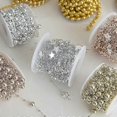 thumbnail image 5 of New Christmas beaded chain gold Christmas tree dress up electroplated beads DIY material ornaments Christmas scene layout gold fishing line round, 5 of 5