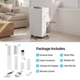 thumbnail image 3 of Dateyes 12000 BTU Portable Air Conditioners, 4-1 Standing Smart Cooling AC with Remote Control, Cooling, Heating， Dehumidifier and Fan, Automatic Unit for Bedroom, 55dB Quiet, Portable AC for Room, 3 of 8