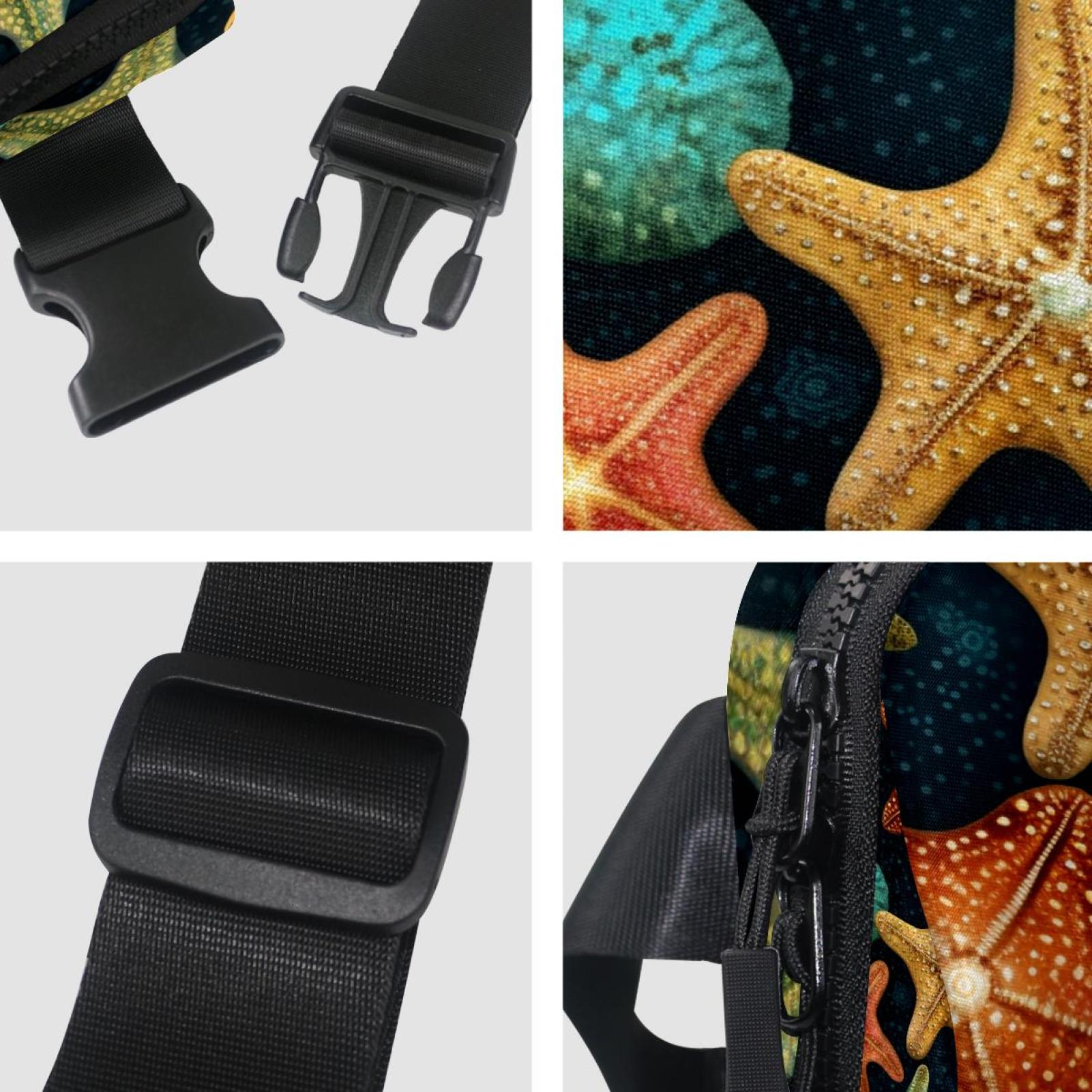 Starfish Lightweight Adjustable Running Belt with Extension Strap - Unisex Fanny Bag Crossbody Bag Cross Body Bag