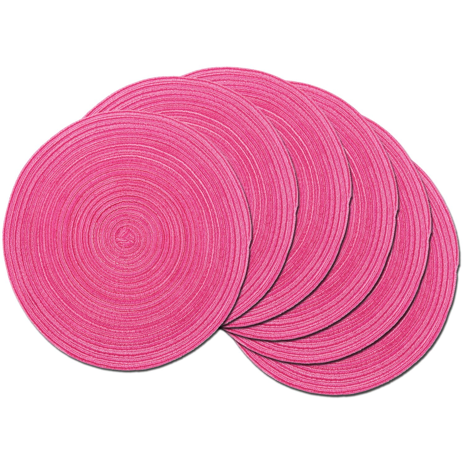 Coolmade Round Rop Cotton Braided Table Place Mats Braided Coaster Placemas NonSlip Table Mats
