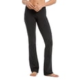 thumbnail image 2 of Fishers Finery Women's Bootleg Yoga Pant; Back Pockets; Cotton & Modal Blend (Black, L), 2 of 6