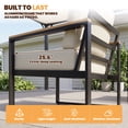 thumbnail image 5 of Sumnthink 5-Piece Outdoor Patio Furniture Set, Modern Metal Conversation Set for Porch, Deck, Balcony (Off White), 5 of 8