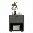 thumbnail image 5 of Light Gray Nightstand with Drawer & Shelf – Compact Bedroom Storage, 5 of 7