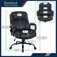 thumbnail image 7 of BestOffice Big and Tall Ergonomic Office Chair, Lumbar Support, PU Leather for Men, Women(Black), 7 of 7