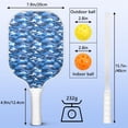 thumbnail image 4 of Pickleball Paddles Set Of 2, Fiberglass Surface, Camouflage Print, 4 Balls & Bag, 4 of 5