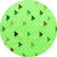 thumbnail image 1 of Ahgly Company Indoor Round Solid Green Modern Area Rugs, 7' Round, 1 of 4