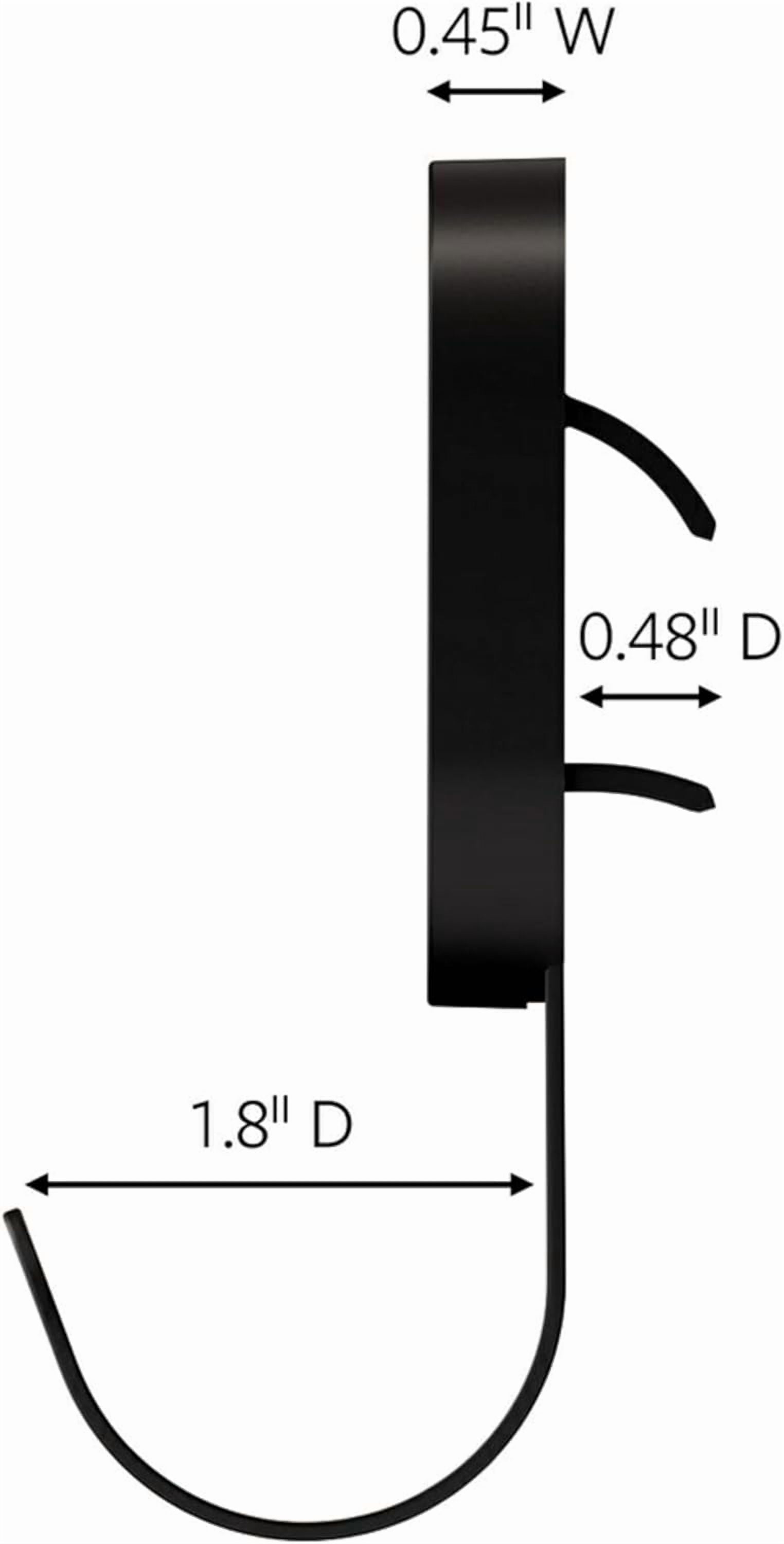CLAW 25 lb. 2 Drywall Black Hs & 2 Extra Picture Hangers, Heavyweight Hanging Solution for Backpacks, Jackets, Pictures and Room Decor, Cute Wall Hs - 4 Pack