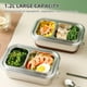 thumbnail image 2 of Fiambrera Acero Inox 304 Doble Capa 3 Compartimentos 1.2L Leyfeng  Caja bento de acero inoxidable, 2 of 7