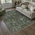 thumbnail image 3 of BERTHMEER 3'x5' Small Area Rugs Washable Rugs for Bedroom Living Room Office Kitchen Entryway Entrance Doorway Vintage Floral Rugs,Green, 3 of 6